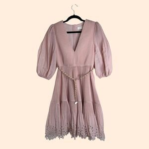 Zimmermann Pleated Pink Mini Dress